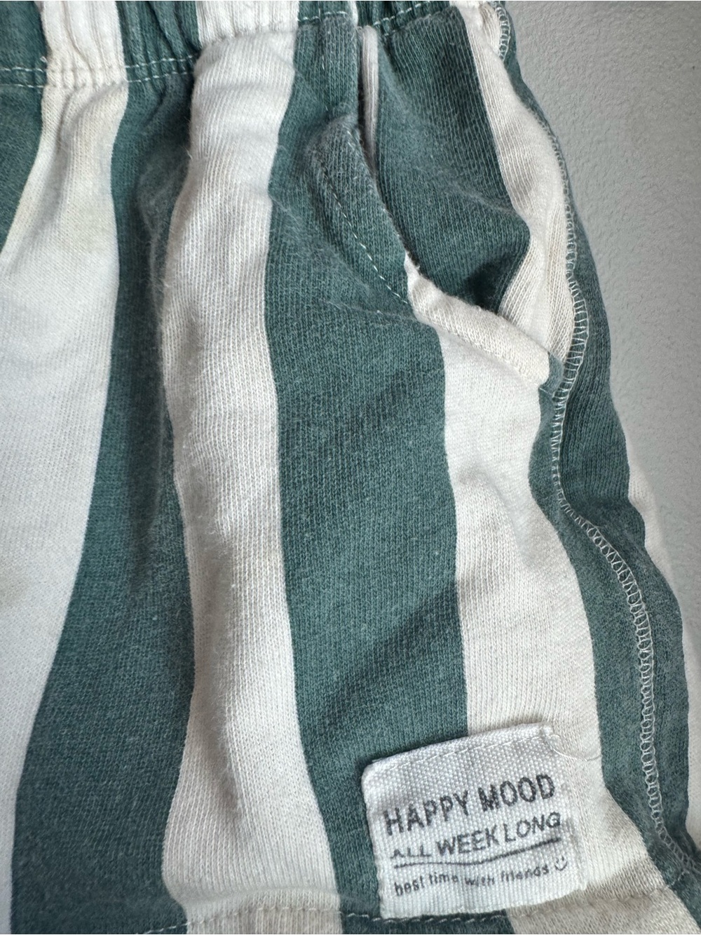 Zara Stripe Shorts 18-24M Y2K Euro Summer Scandi Coastal Beach Resortwear Cotton - Picture 2 of 7